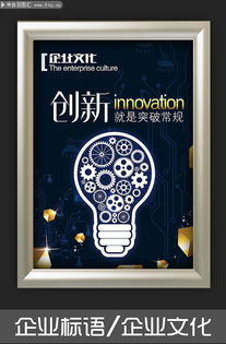 企业文化标语展板 企业创新挂图