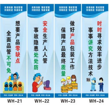 工厂车间标语 品质管理挂图公司质量安全海报 企业.