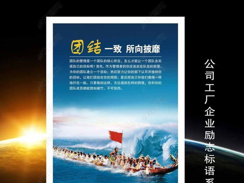 公司工厂企业标语展板团结海报图片素材下载